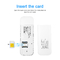 Weißer Dongle Cat4 Sim Card Slot Wifi Dongle MINI Portables 4G USB